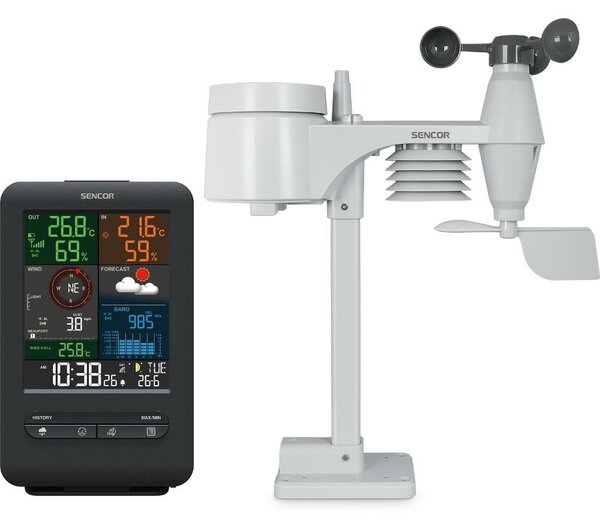 Sencor SWS 9300 profesionální meteostanice s bezdrátovým snímačem 5v1