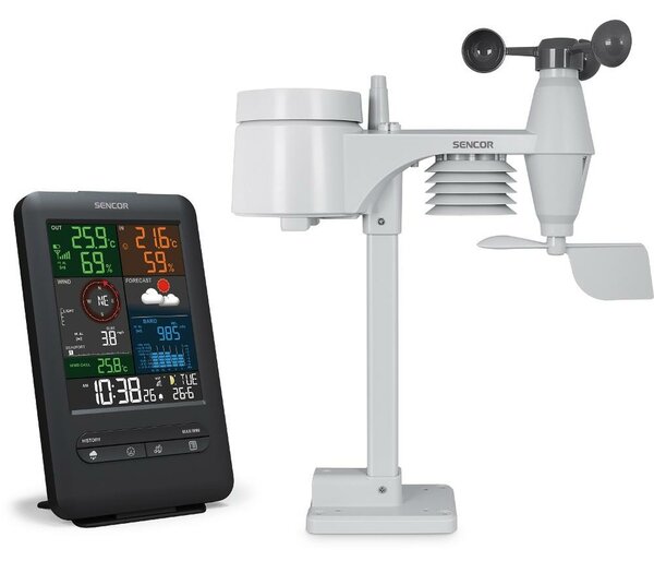 Sencor SWS 9300 profesionální meteostanice s bezdrátovým snímačem 5v1