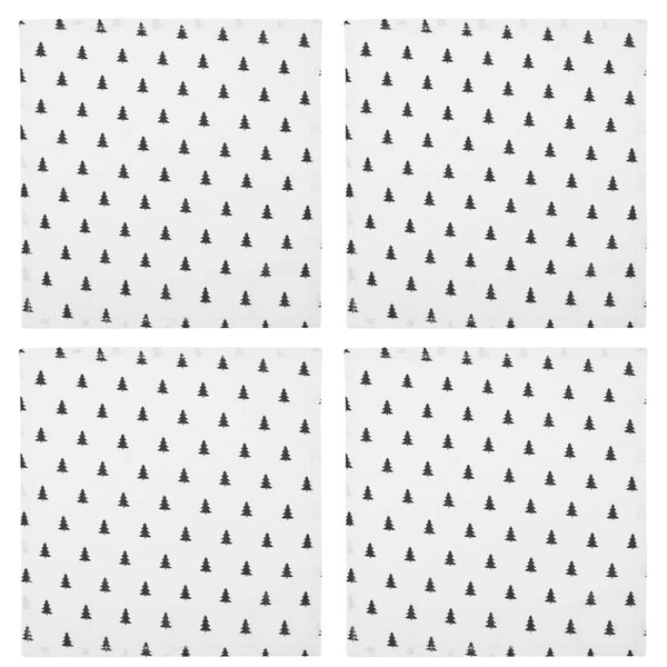 Lněný ubrousek Fir Trees – set 4 ks