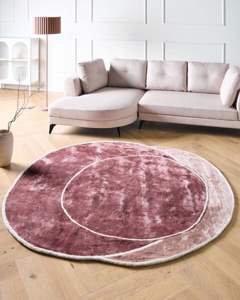 Koberec KANRACH Růžová 200 x 200 cm Viskóza