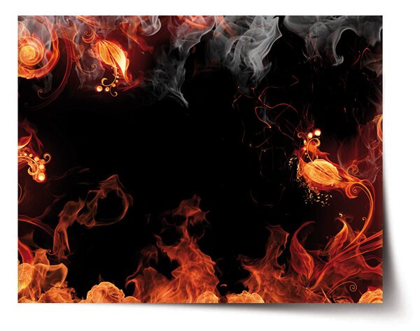 Plakát SABLIO - Červený oheň 60x40 cm