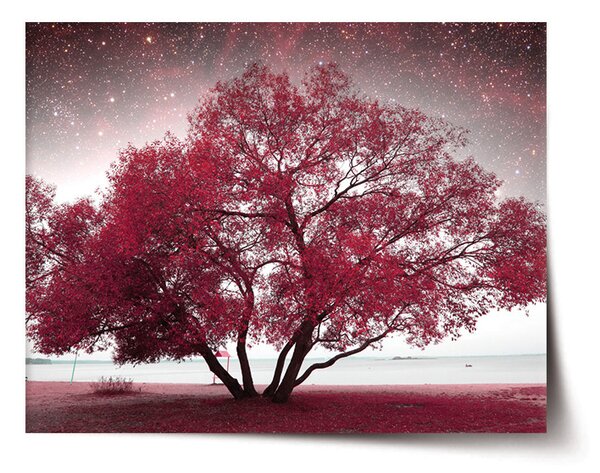 Plakát SABLIO - Červený strom 60x40 cm
