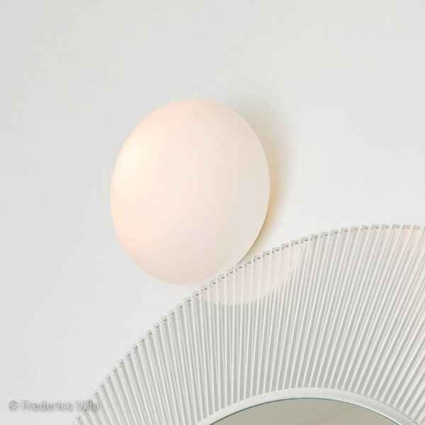 Artemide Nástěnné svítidlo Dioscuri, IP65, Ø 25 cm, stmívatelný, Bílá / opál, Chodba, Sklo, Design, Koule