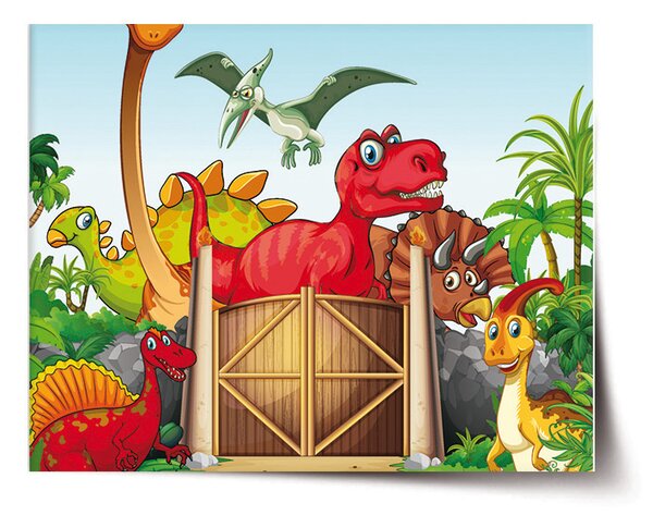 Plakát SABLIO - Dinosauři 4 60x40 cm