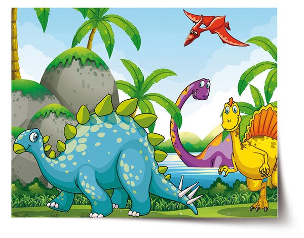 Plakát SABLIO - Dinosauři 3 60x40 cm