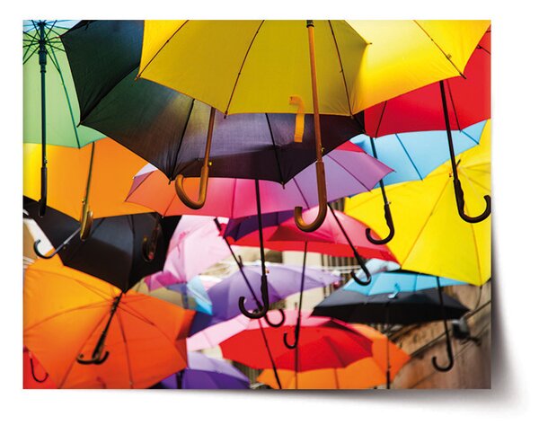 Plakát SABLIO - Deštníky 60x40 cm