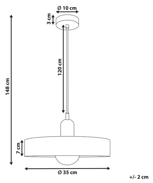 Závěsná lampa PAALA Sklo Bílá