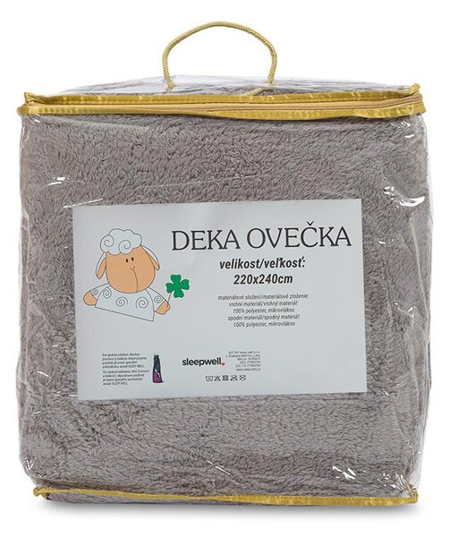 Sleep-well Deka OVEČKA® - Ovečka 220x240cm – SVĚTLE ŠEDÁ