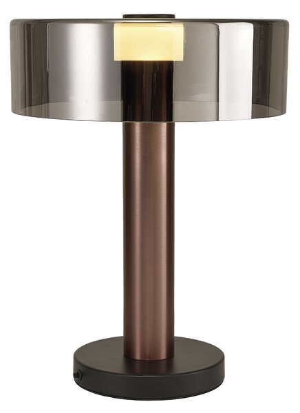 Mantra 8426 Gin, stolní lampa 1x GU10, černá/růžovozlatá, výška 45cm