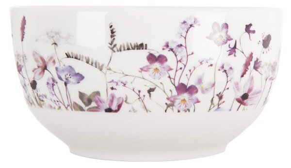 Bílá/fialová porcelánová polévková miska 500 ml Louka – Orion