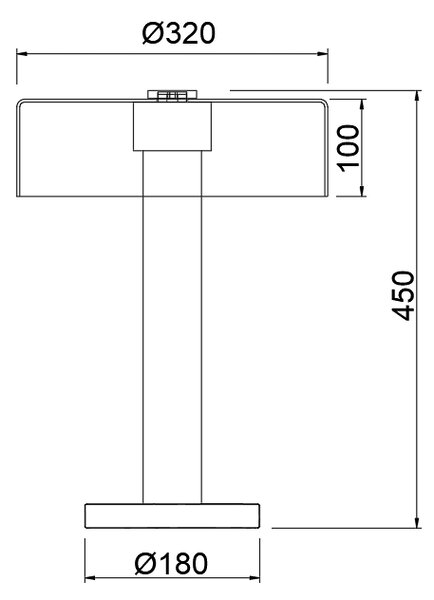 Mantra 8425 Gin, stolní lampa 1x GU10, černá, výška 45cm