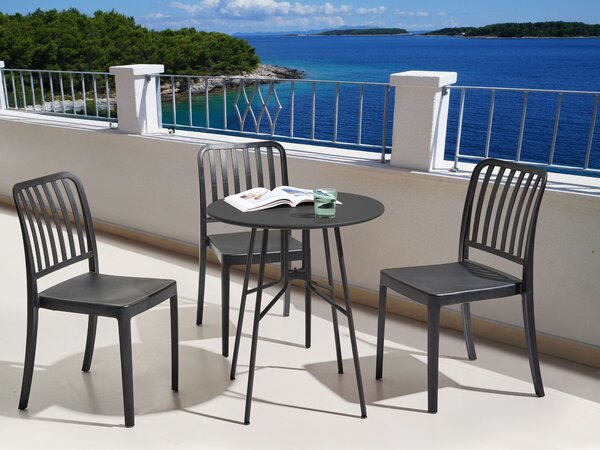 Bistro stolek TALTAL 64 cm 64 cm Kov Černá