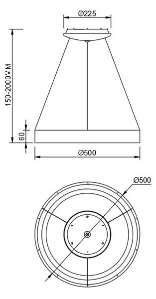 Mantra 8576 Niseko II, závěsné kruhové svítidlo LED 40W, 2700-5000K, dálk. ovládání, dřevěná, průměr 50cm