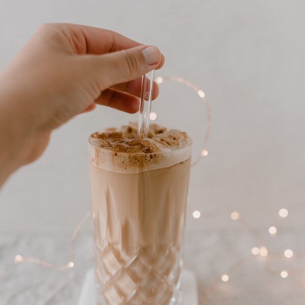 Skleněná brčka Christmas – set 4 ks
