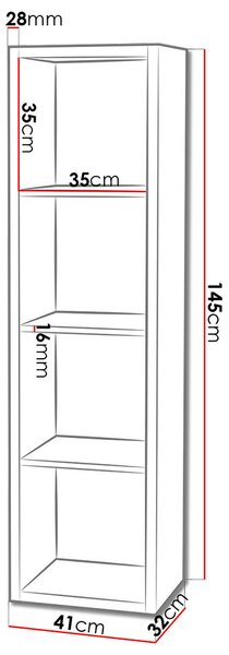 Set regálů DATGEN - bílý