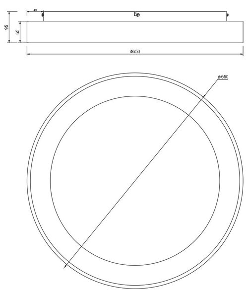 Mantra 8586 Niseko II, stropní kruhové svítidlo LED 50W, 2700-5000K, dálk. ovládání, dřevěná, průměr 65cm