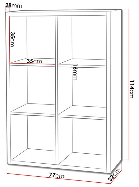 Set regálů DATGEN - bílý