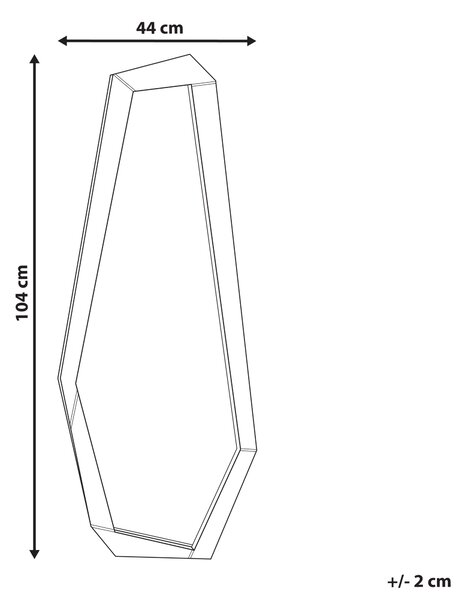 Zrcadlo CHANU 44 cm 104 cm Stříbrná