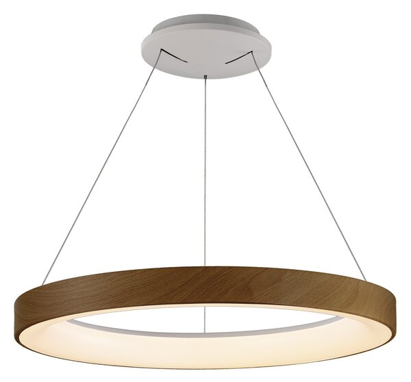 Mantra 8576 Niseko II, závěsné kruhové svítidlo LED 40W, 2700-5000K, dálk. ovládání, dřevěná, průměr 50cm