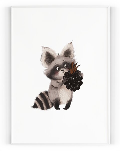 Plakát / Obraz Veselá zvířátka Pololesklý saténový papír 30 x 40 cm