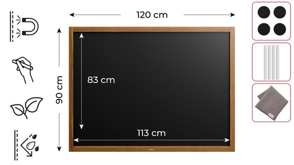 ALLboards NATURAL MTB129 magnetická tabule 120 x 90 cm