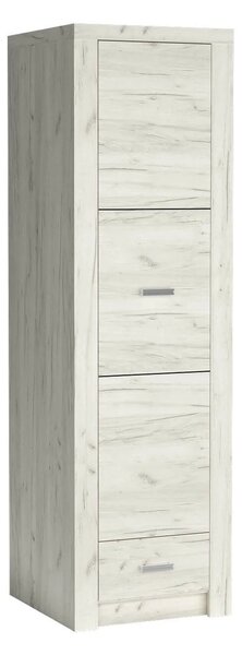 Úzká skříň BESS - šířka 56 cm, dub kraft bílý
