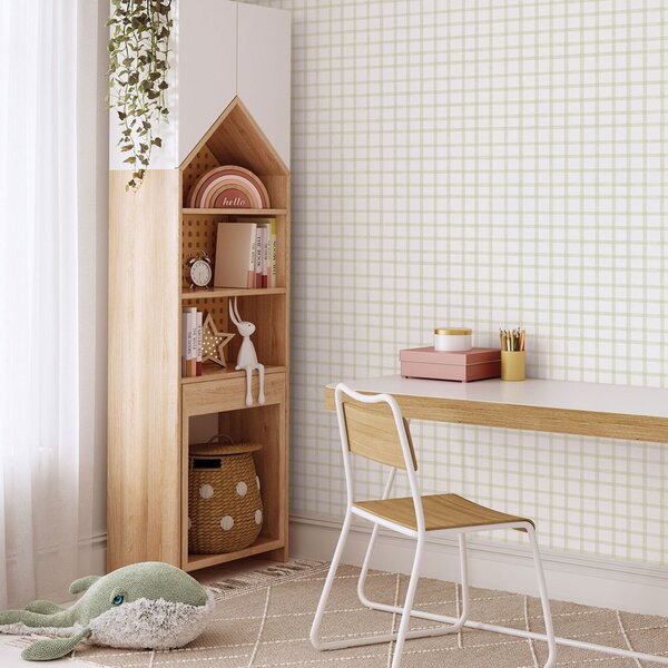 Geometrická vliesová tapeta na zeď, zelená, káro, 290-4, Enzo, ICH Wallcoverings