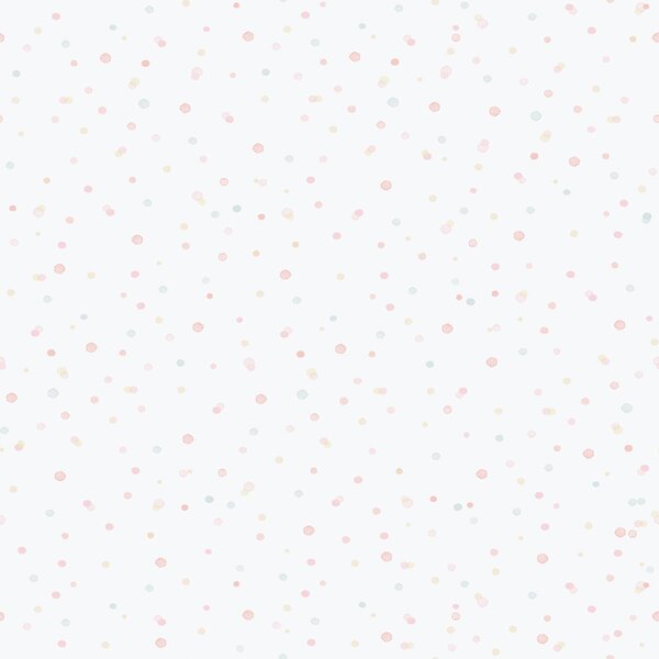 Dětská vliesová tapeta na zeď, růžová, puntíky, kaňky, 289-1, Enzo, ICH Wallcoverings