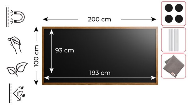 ALLboards NATURAL MTB2010 magnetická tabule 200 x 100 cm