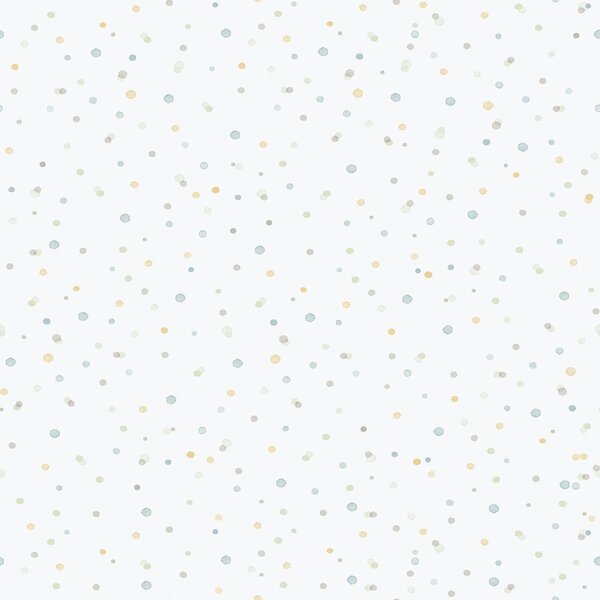 Dětská vliesová tapeta na zeď, modrá, puntíky, kaňky, 289-2, Enzo, ICH Wallcoverings