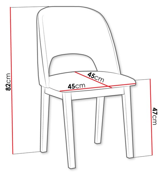 Kuchyňská čalouněná židle AFTON 2 - černá / béžová