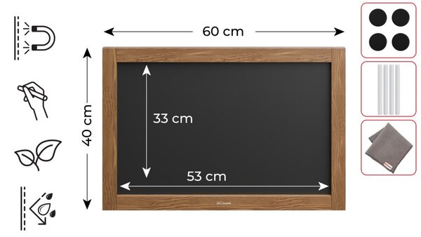 ALLboards NATURAL MTB64 magnetická tabule 60 x 40 cm
