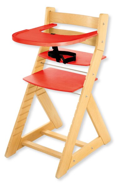 Hajdalánek Rostoucí židle ELA - velký pultík (bříza, červená) ELABRIZACERVENA