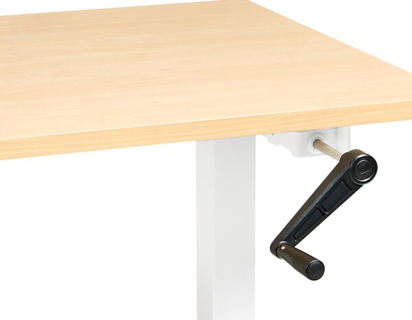 Manuálně výškově nastavitelný pracovní stůl DESTINES 120 cm 72 cm Světle hnědá/Bílá