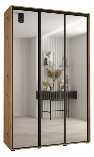 Šatní skříň ASIRI 2 - 160/45 cm, dub artisan / černá