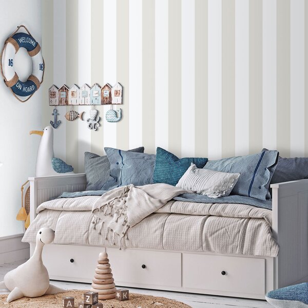 Vliesová tapeta na zeď, šedo-bílá, pruhy, 293-4, Enzo, ICH Wallcoverings