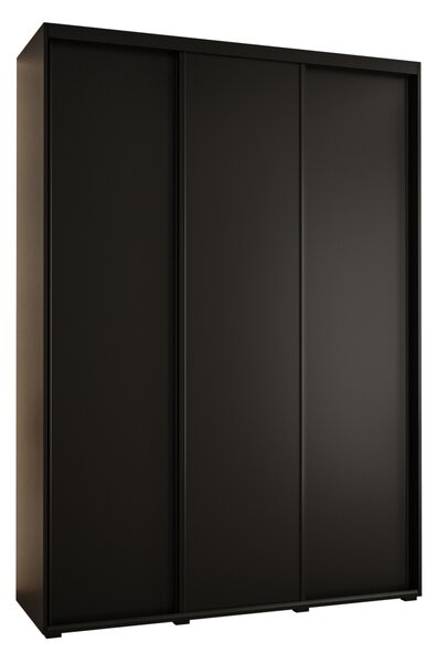 Šatní skříň ASIRI 1 - 170/45 cm, černá / černá