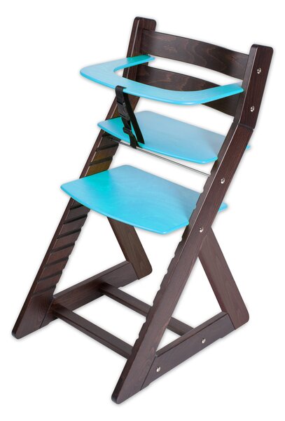 Hajdalánek Rostoucí židle ANETA - malý pultík (wenge, modrá) ANETAWENGEMODRA