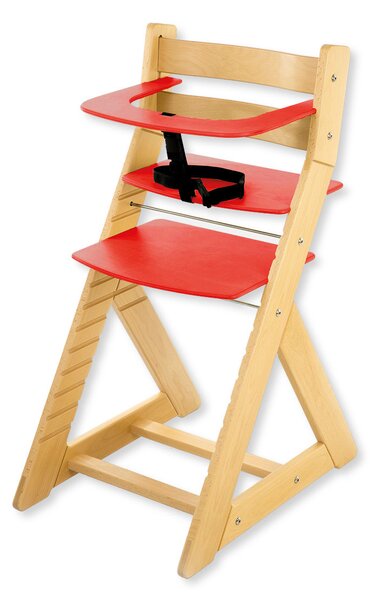 Hajdalánek Rostoucí židle ANETA - malý pultík (bříza, červená) ANETABRIZACERVENA