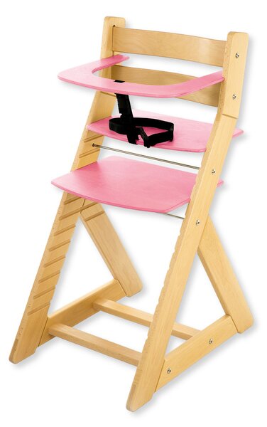 Hajdalánek Rostoucí židle ANETA - malý pultík (bříza, růžová) ANETABRIZARUZOVA