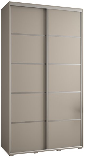 Šatní skříň INDIRA 4 - 140/45 cm, kašmír / stříbrná