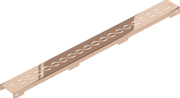 Mexen Flat, lineární podlahový žlab 70 cm, růžové zlato, 1623070