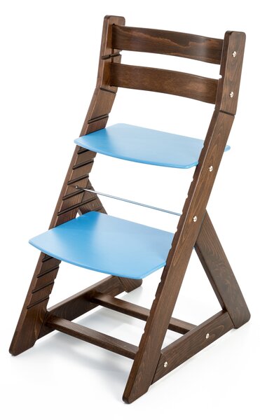 Hajdalánek Rostoucí židle ALMA - standard (ořech, modrá) ALMAORECHMODRA