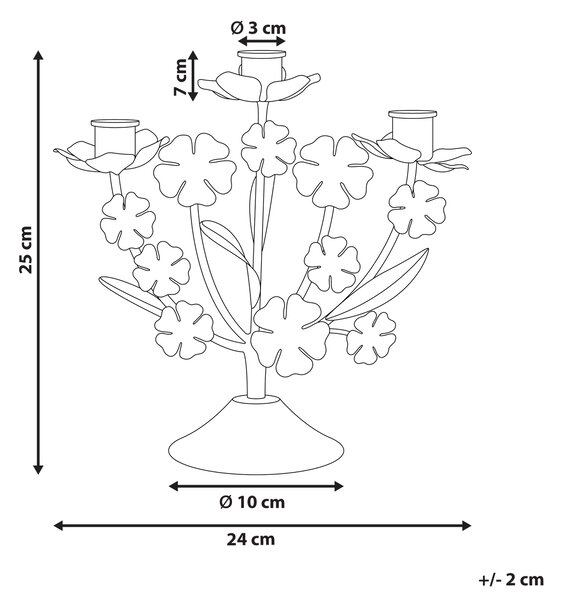 Svícen RAMADA Kov 25 cm Zlatá