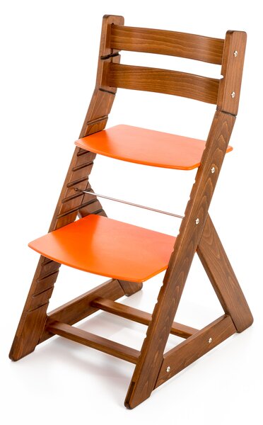Hajdalánek Rostoucí židle ALMA - standard (dub tmavý, oranžová) ALMADUBTMAVYORANZOVA