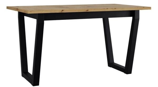 Rozkládací jídelní stůl 140x80 cm ALVARADO 2 - dub artisan / černý