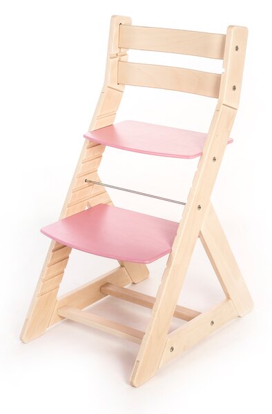 Hajdalánek Rostoucí židle ALMA - standard (bříza, růžová) ALMABRIZARUZOVA