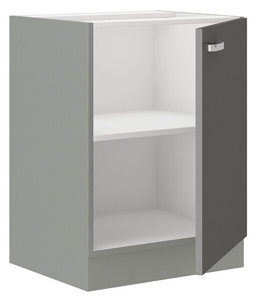 Dolní jednodveřová kuchyňská skříňka 60 cm RONG - šedá / lesklá šedá