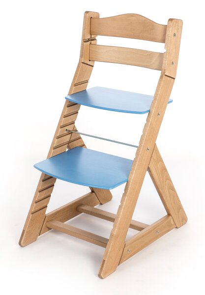 Hajdalánek Rostoucí židle MAJA - opěrka do kulata (dub světlý, modrá) MAJADUBSVEMODRA