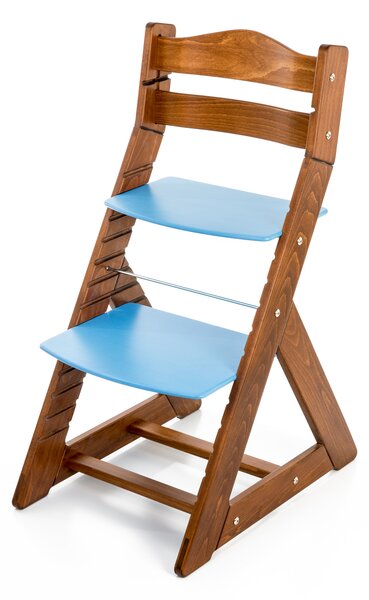 Hajdalánek Rostoucí židle MAJA - opěrka do kulata (dub tmavý, modrá) MAJADUBTMAVYMODRA